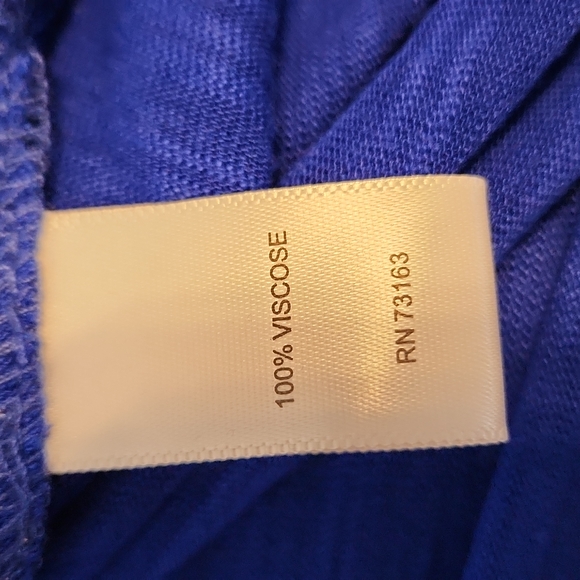 Spense Woman V-neckline Short Sleeve Top Tunic Vibrant Blue 2X W-549 - Picture 6 of 7